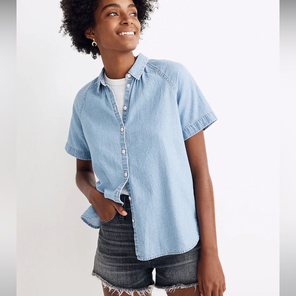 Madewell Denim Tidal Shirt in Dottie Wash